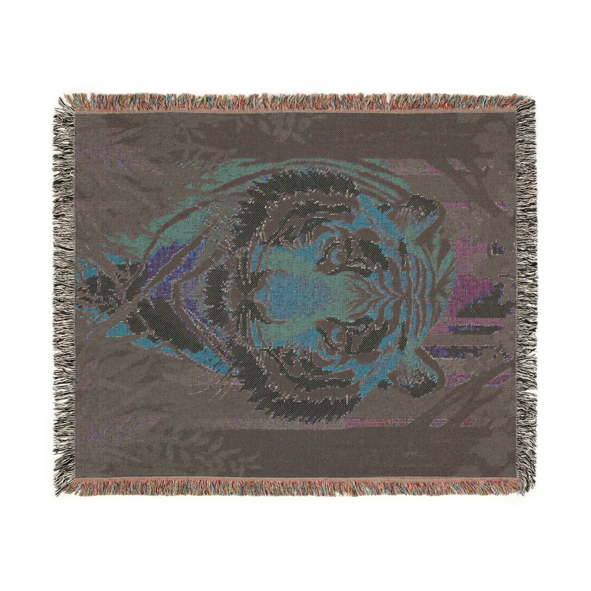 Luxury Beautiful Forest Tiger Woven Blanket