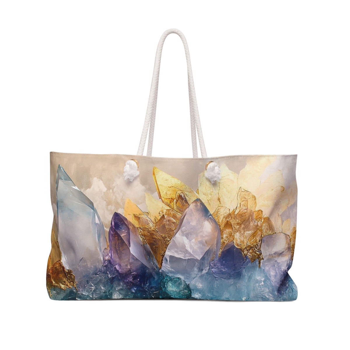 Beautiful Crystal Gold Weekender Bag
