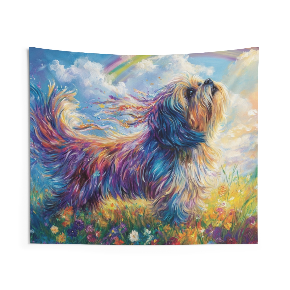 Gorgeous White Puppy Dog Shih Tsu Tapestry