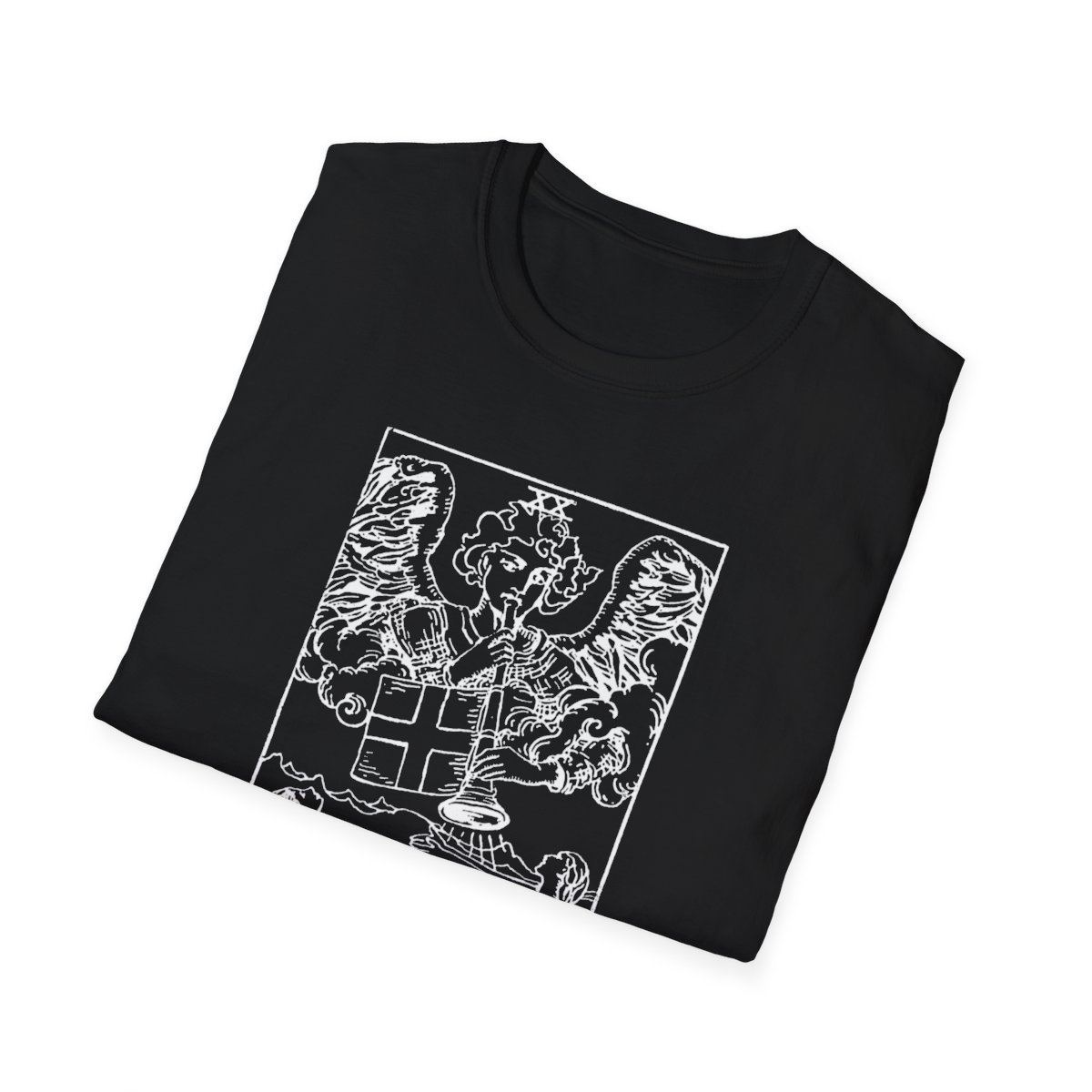 20 - Judgement White Vintage Tarot Card Softstyle T-Shirt