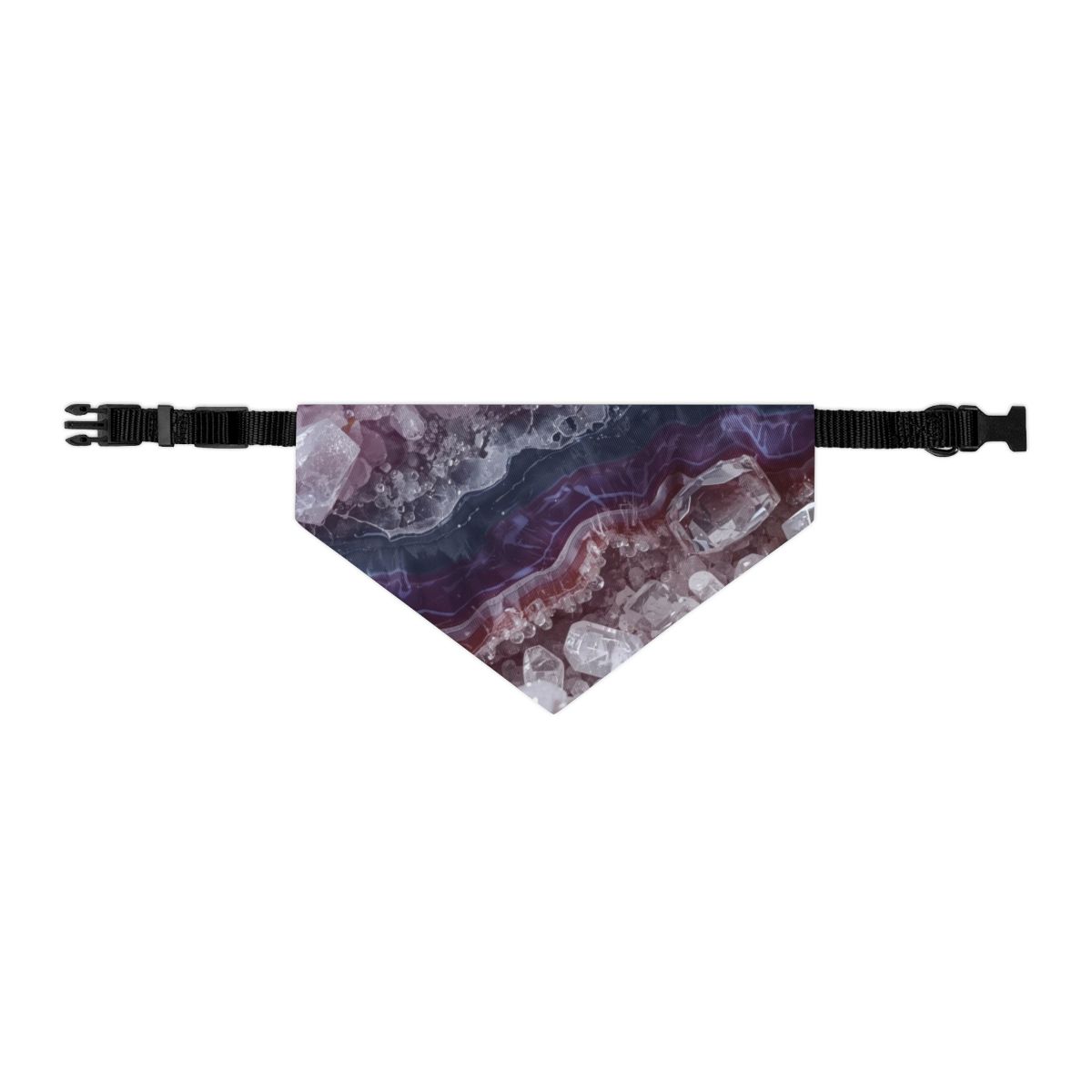 Adorable Purple Crystal Agate Bandana Collar