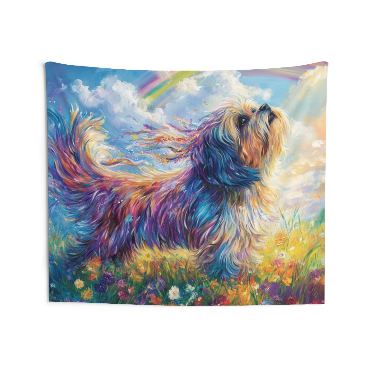 Gorgeous White Puppy Dog Shih Tsu Tapestry