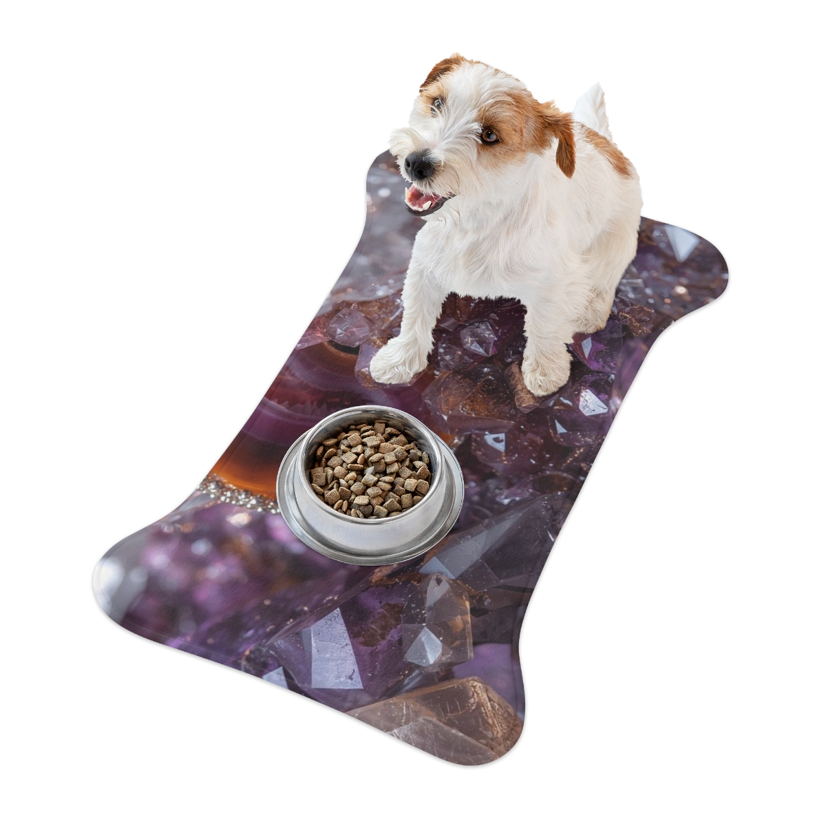 Luxury Purple Crystal Agate Pet Feeding Mat