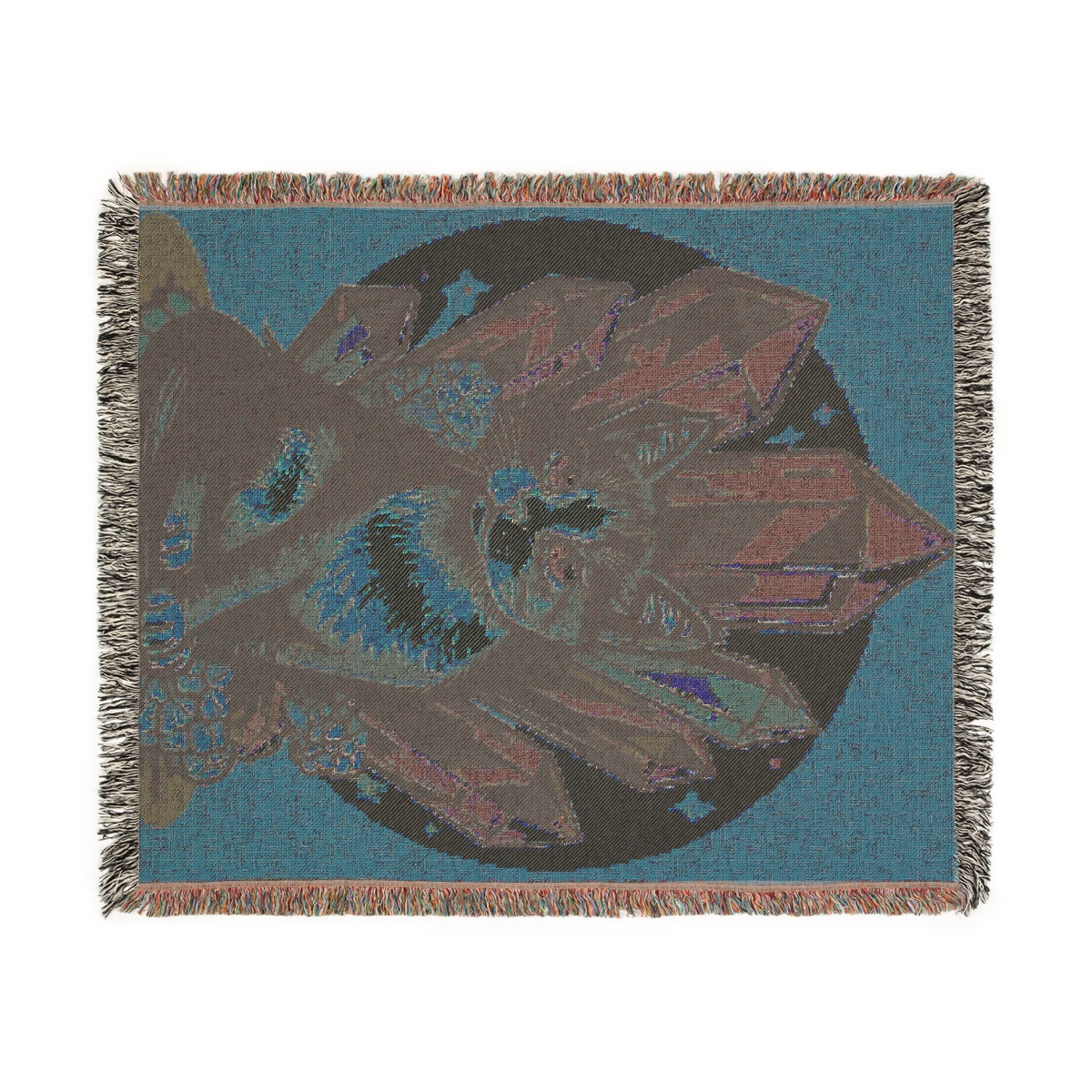 Luxury Cute Cat Crystals Woven Blanket