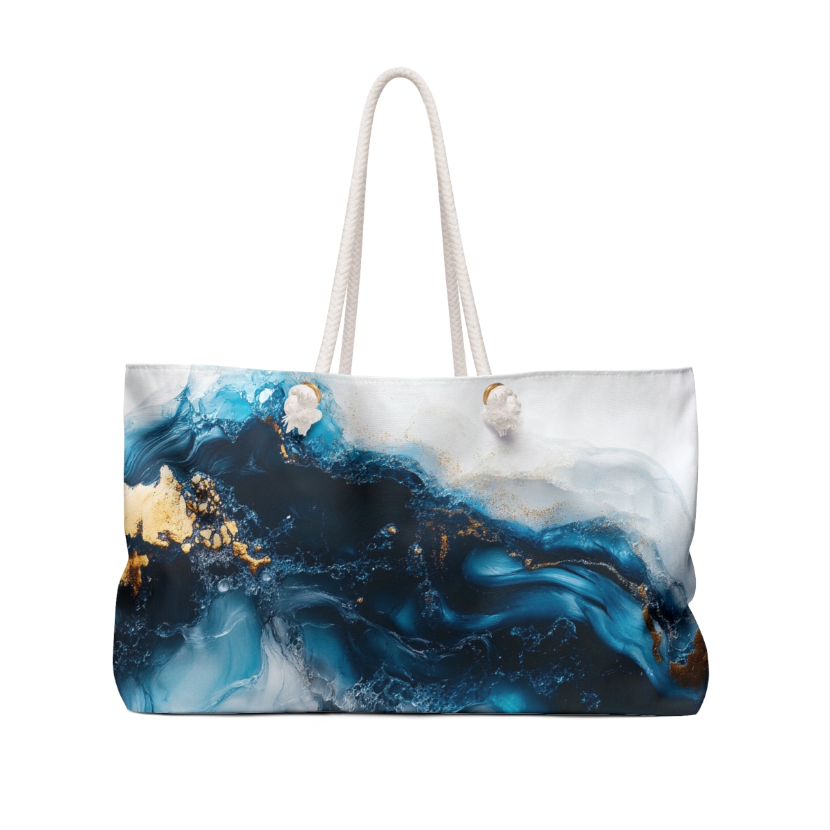 Gorgeous Blue Marble Weekender Bag
