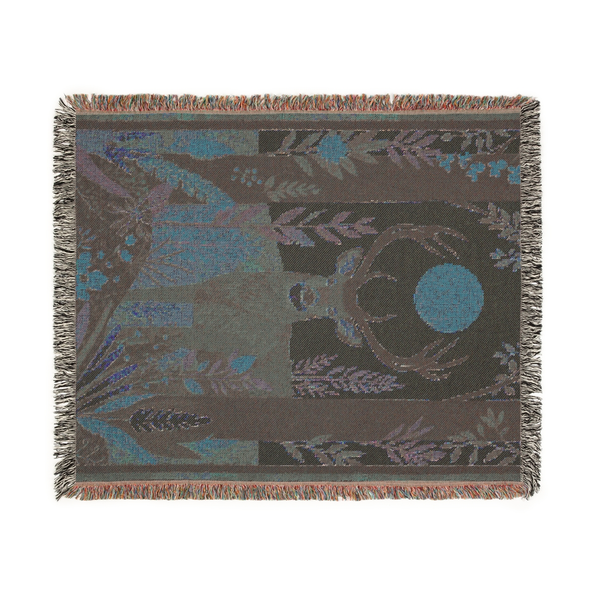Luxury Beautiful Forest Deer Woven Blanket