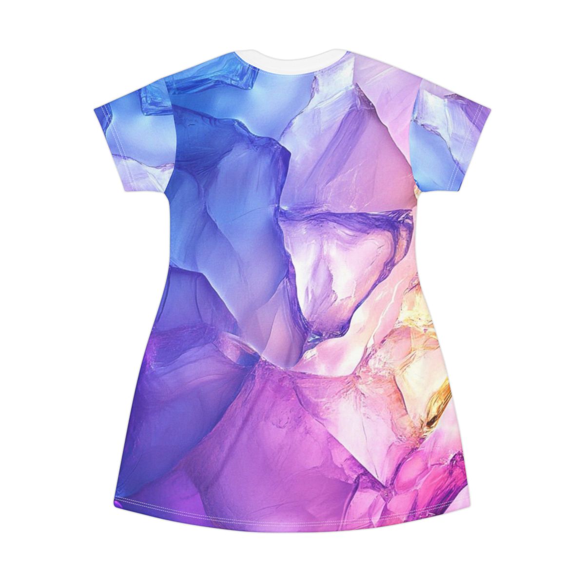 Vibrant Color Crystal T-Shirt Dress