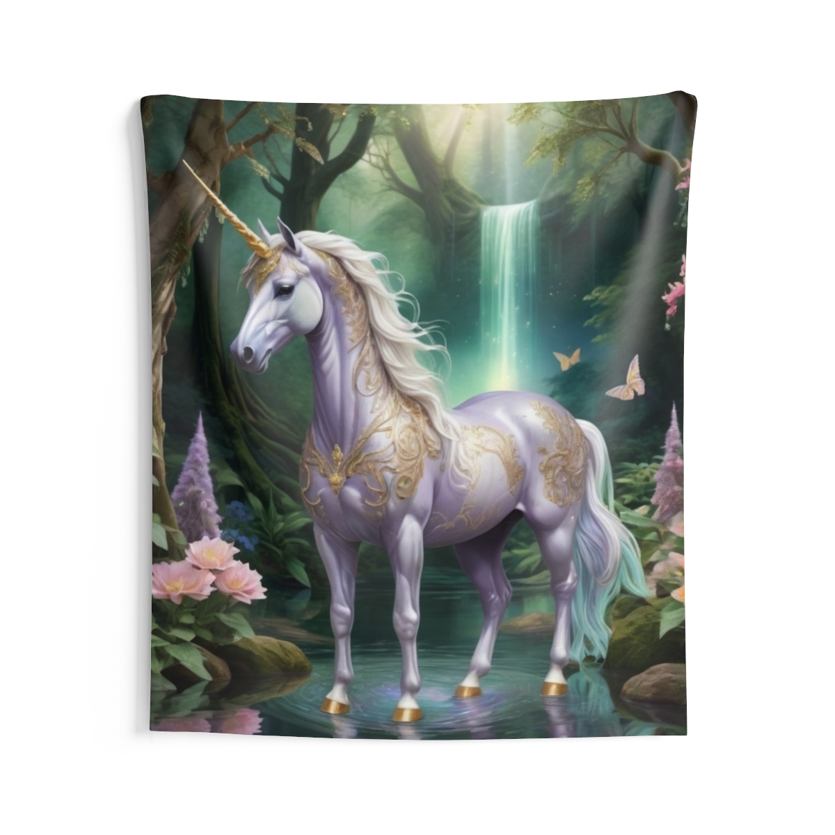 Colorful Magical Equestrian Unicorn Tapestry