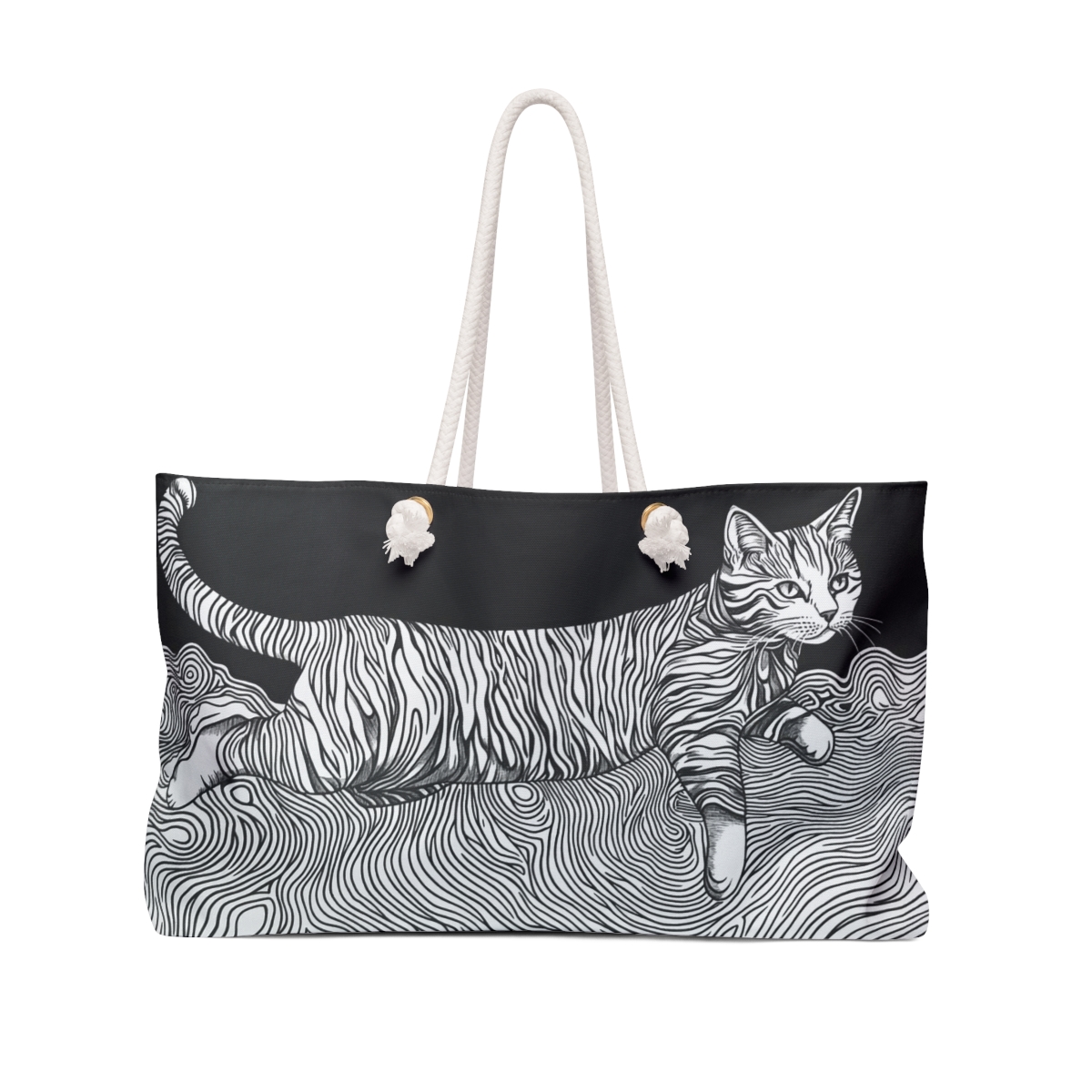 Stylish Cat-Themed Weekender Bag