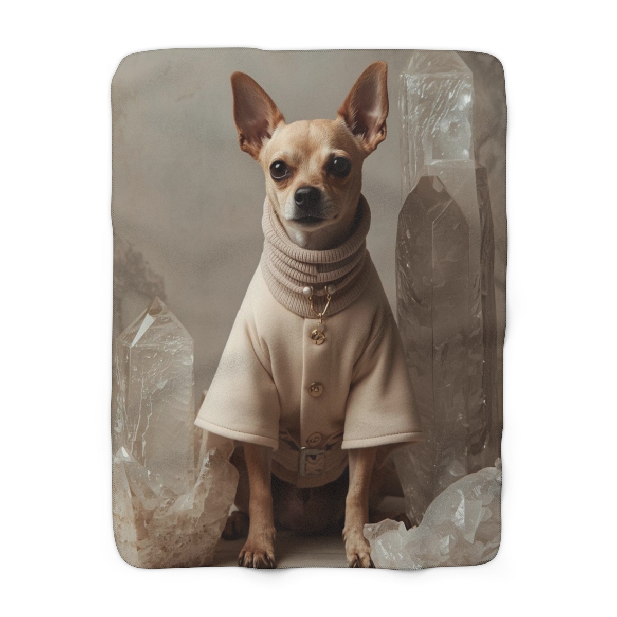 Luxury Dog Crystal Fashion Sherpa Fleece Blanket