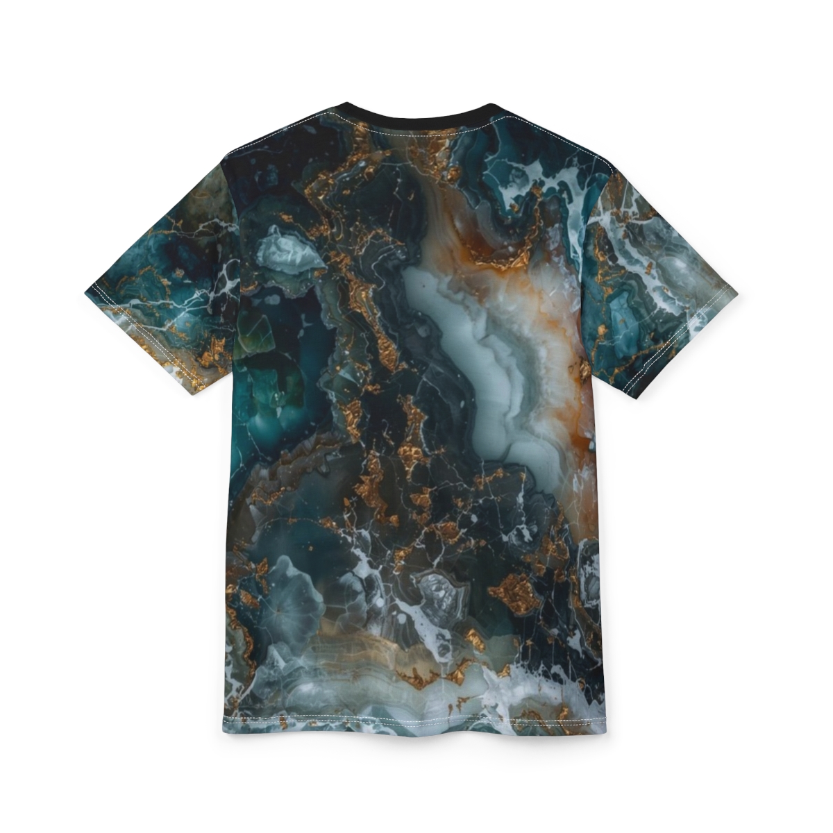 Ocean Blue Gold Marble Tee