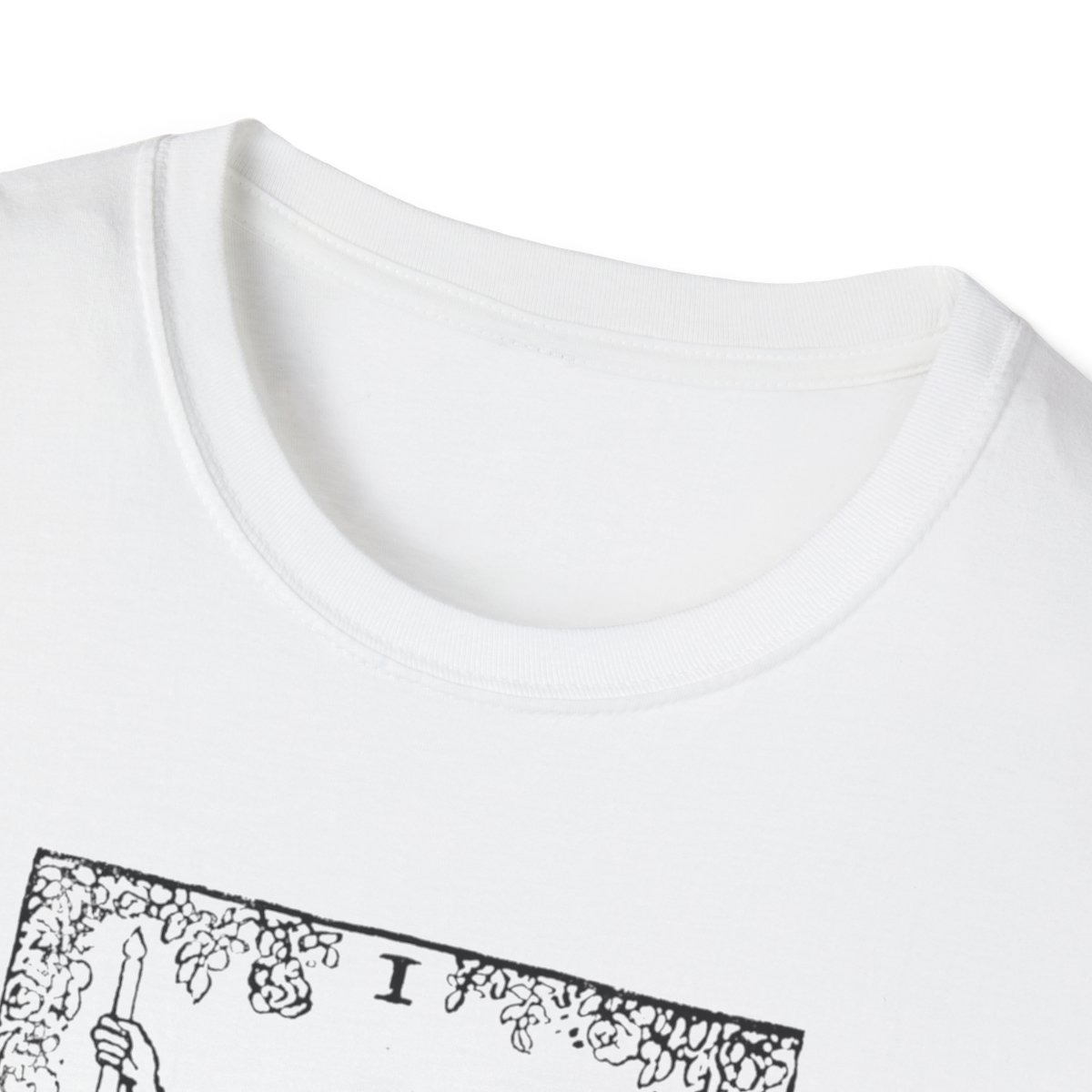 1 - The Magician Black Vintage Tarot Card Softstyle T-Shirt