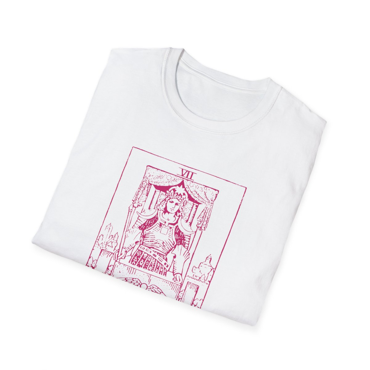 7 - The Chariot Vintage Tarot Card Softstyle T-Shirt