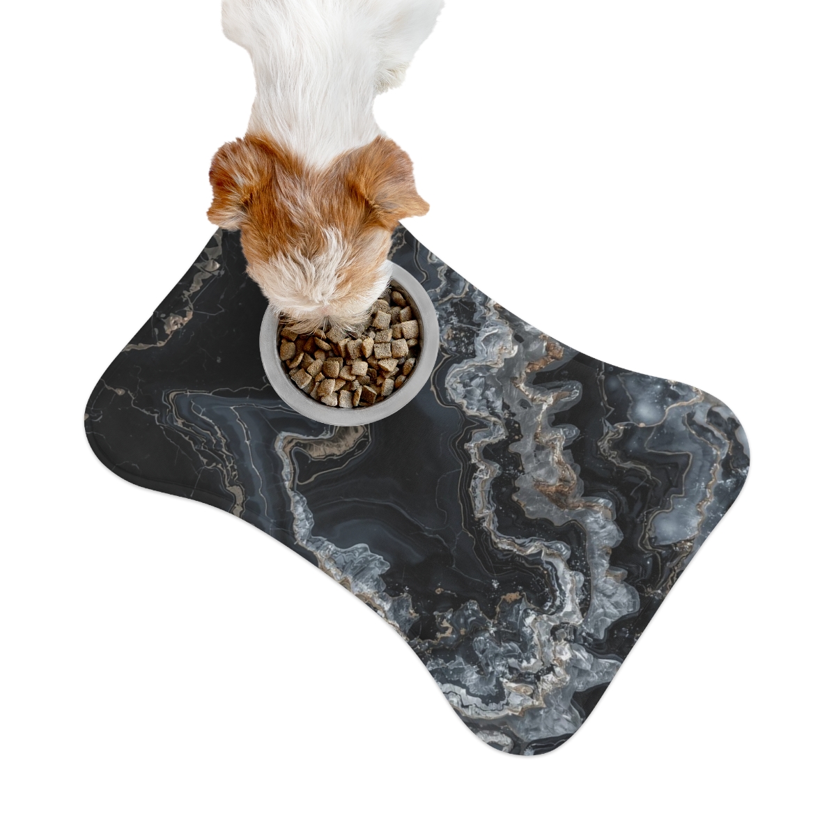 Luxury Black Marble Pet Feeding Mat