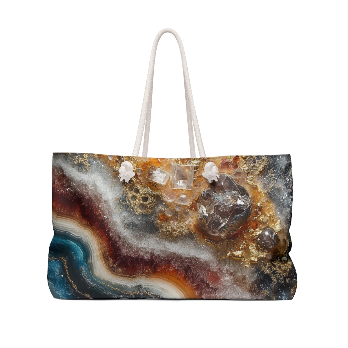 Natural Stone Geode Weekender Bag