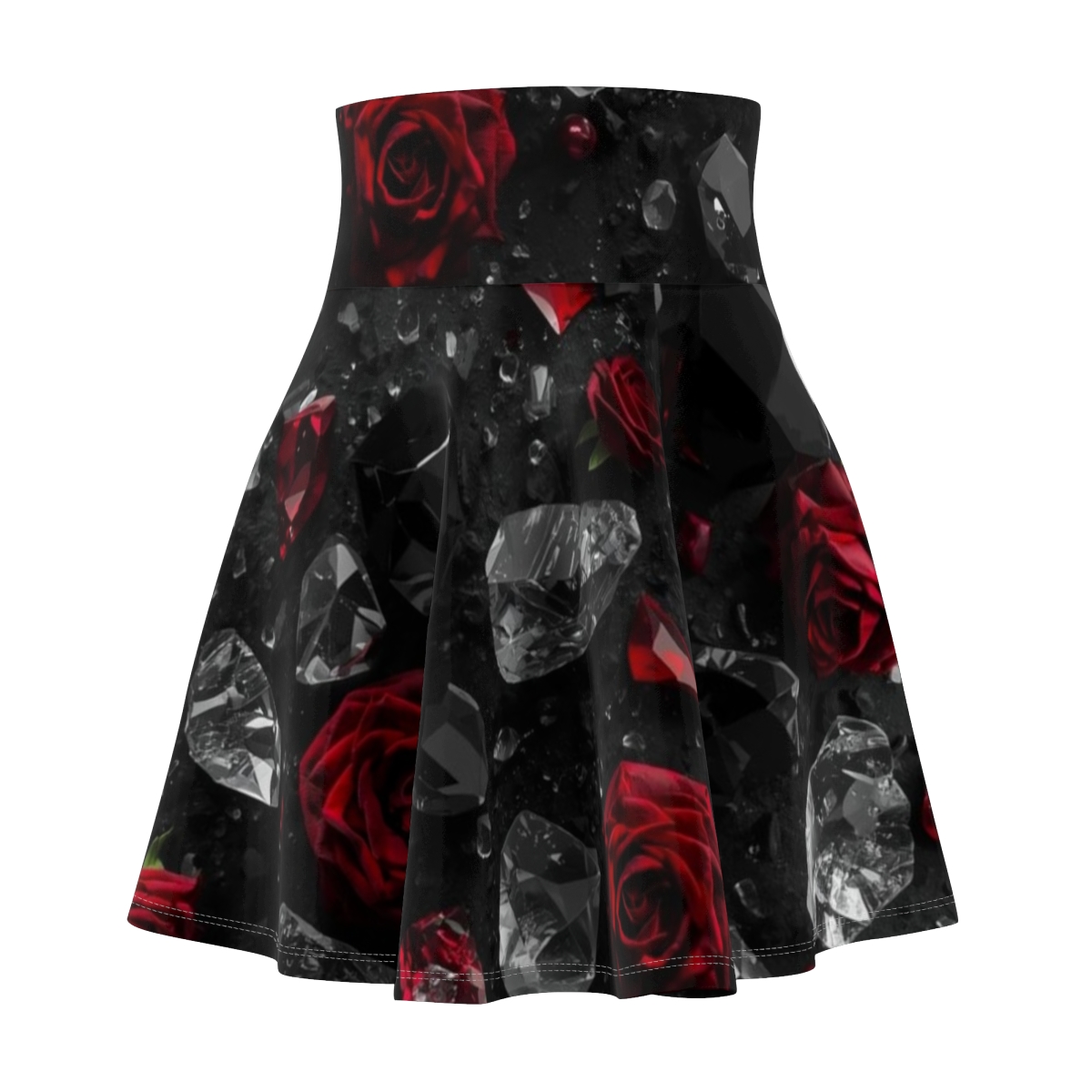 Beautiful Rose Crystal Quartz Skater Skirt