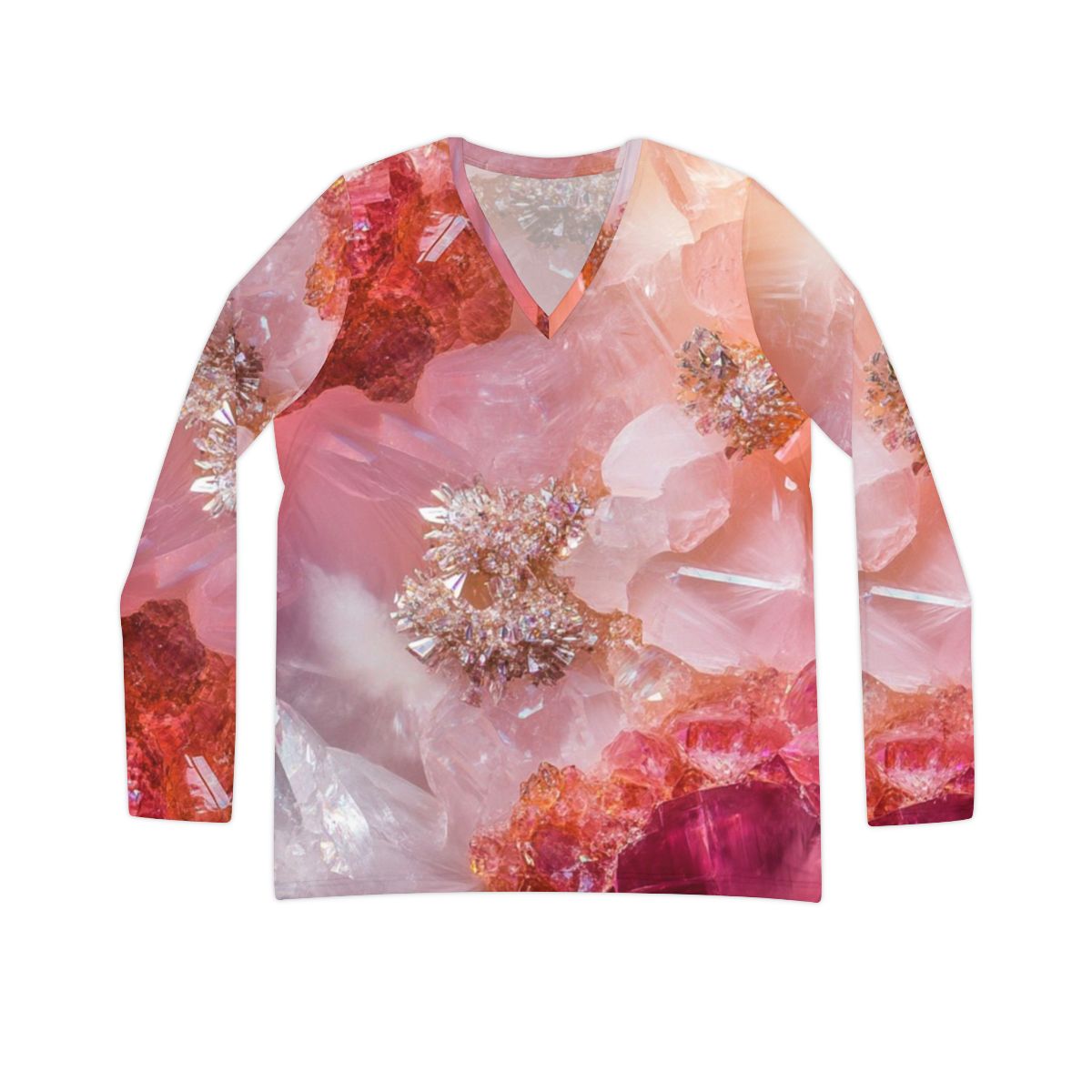 Beautiful Flower Crystal long Sleeve Top