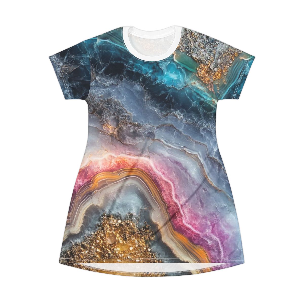 Gorgeous Colorful Agate T-Shirt Dress