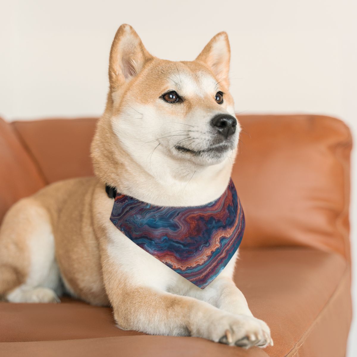 Adorable Bohemian Marble Bandana Collar