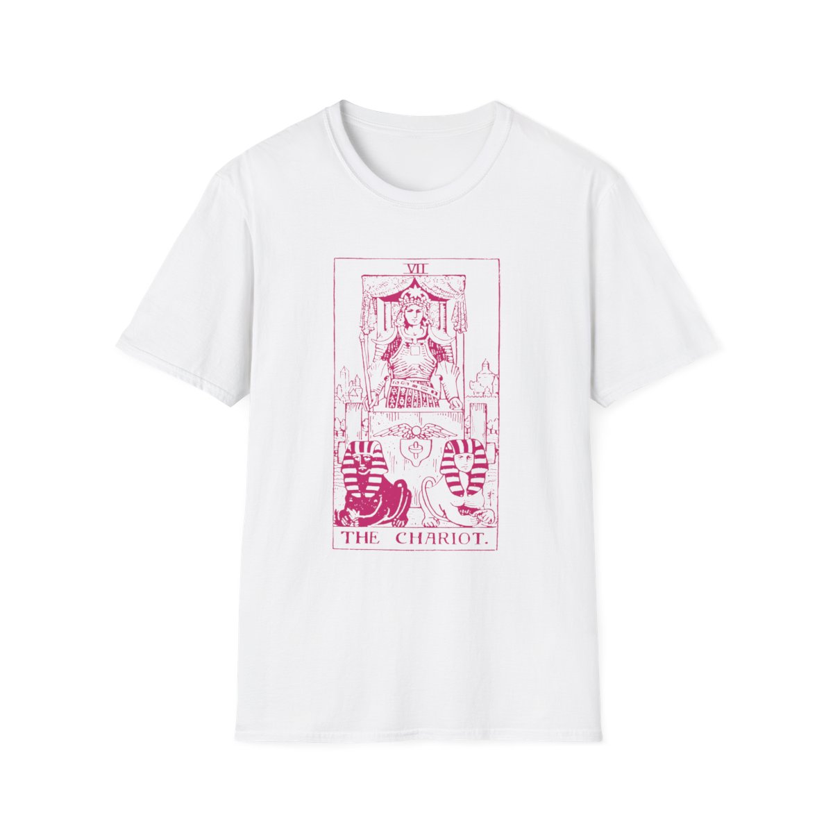7 - The Chariot Vintage Tarot Card Softstyle T-Shirt
