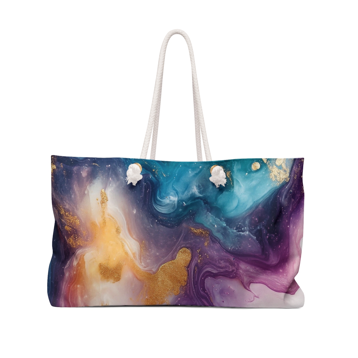 Gorgeous Purple Blue Yellow Marble Weekender Bag
