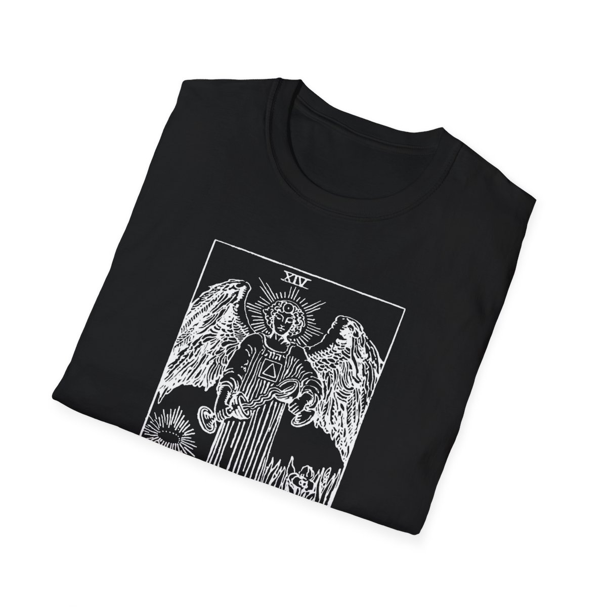 14 - Temperance White Vintage Tarot Card Softstyle T-Shirt