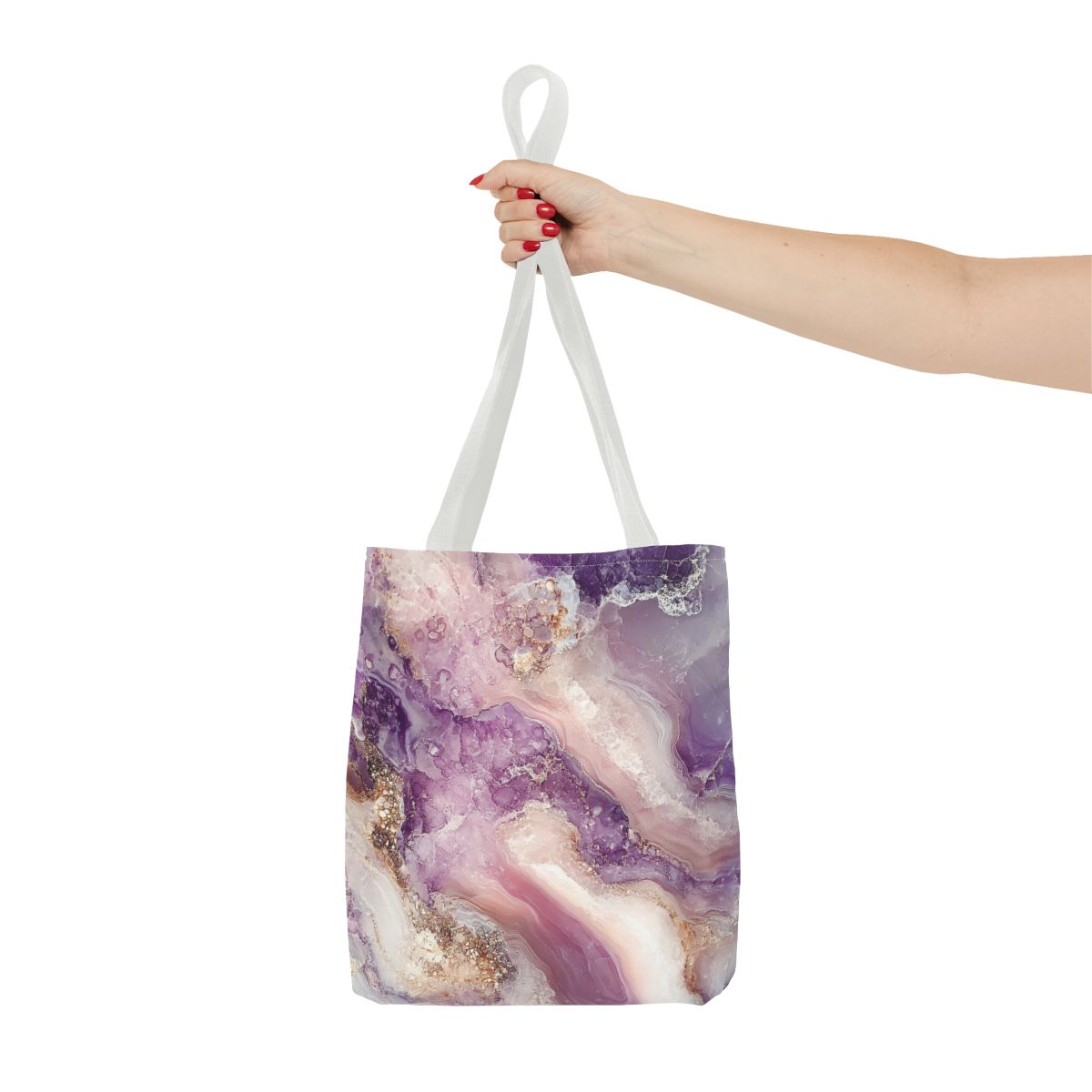 Elegant Purple Marble Art Tote Bag