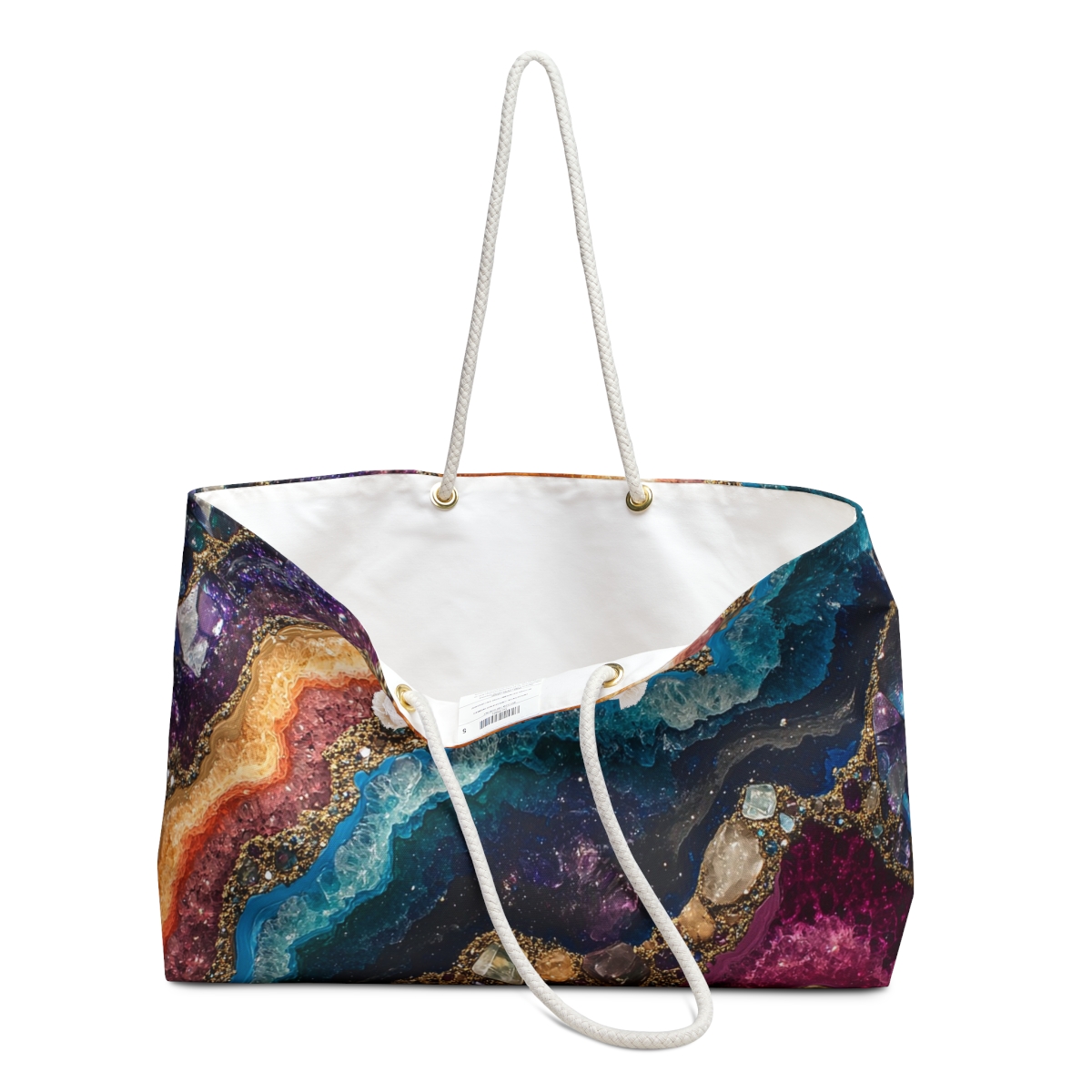 Beautiful Colorful Geode Marble Weekender Bag