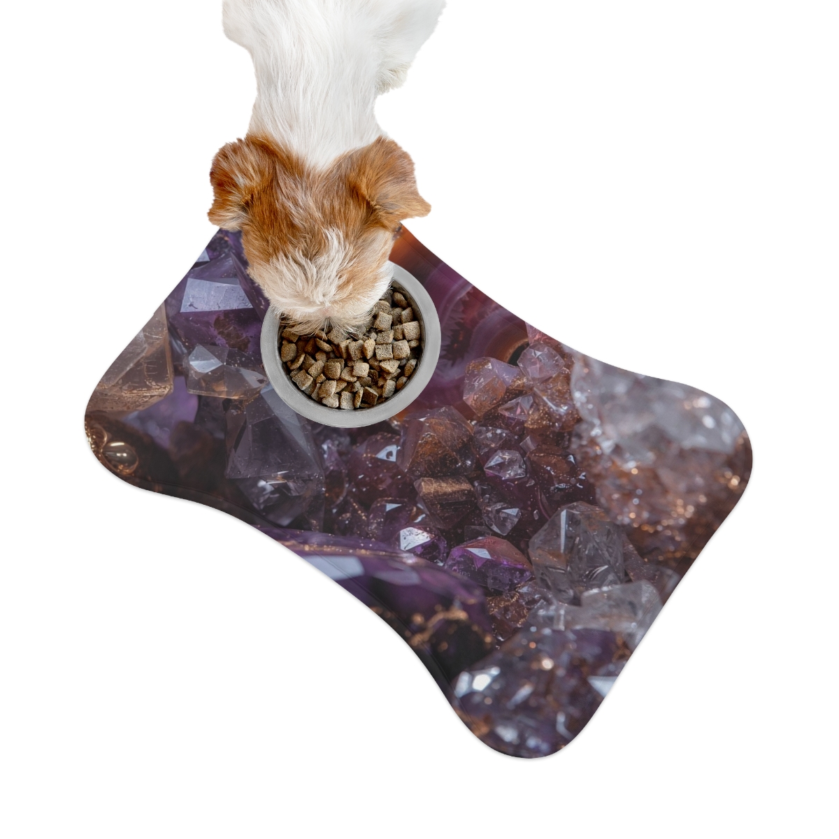 Luxury Purple Crystal Agate Pet Feeding Mat