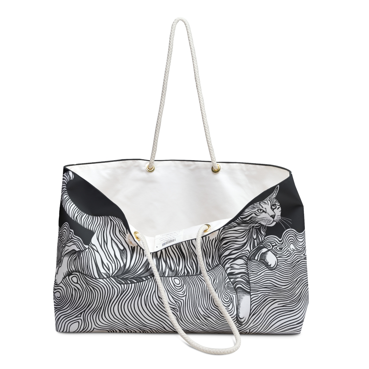 Stylish Cat-Themed Weekender Bag