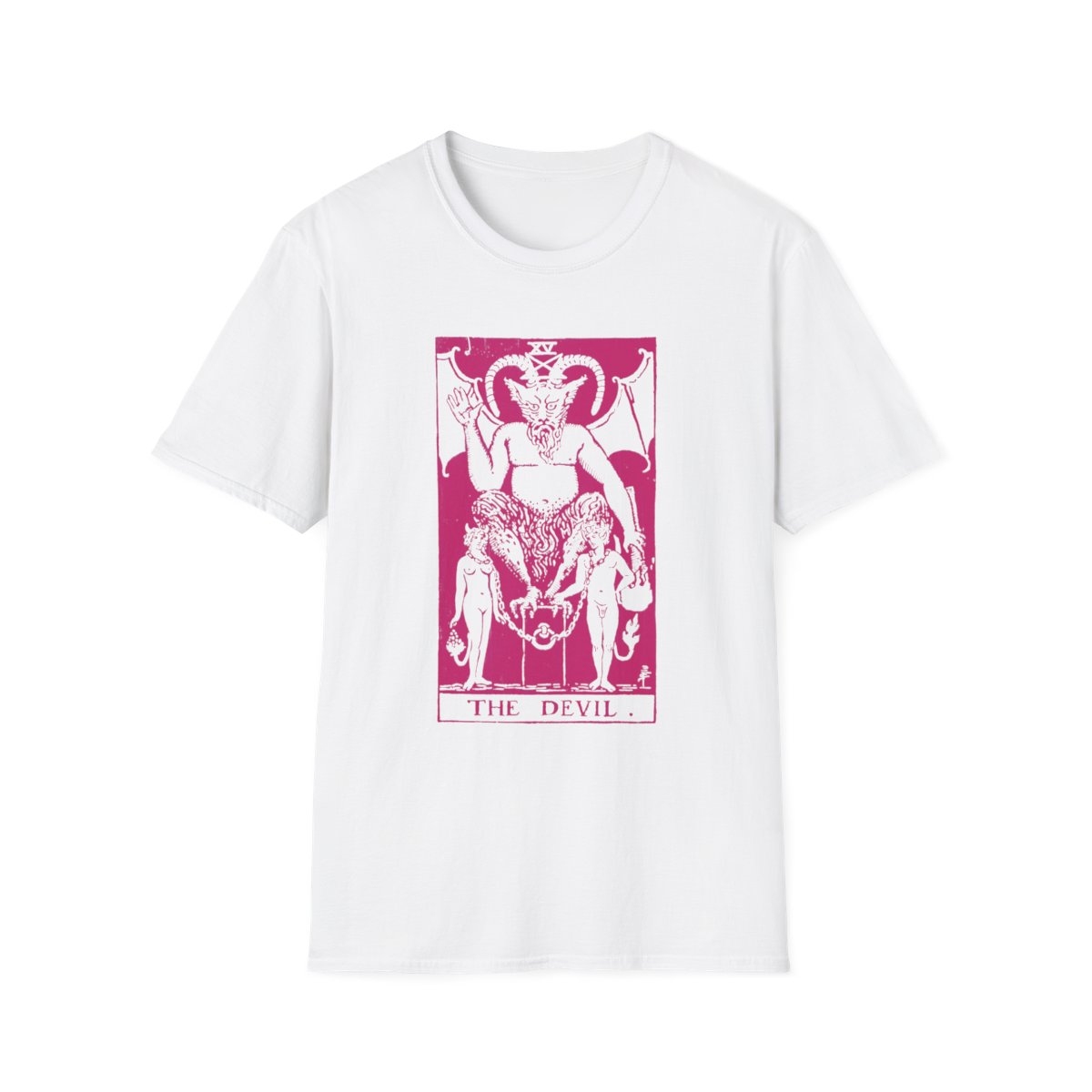 15 - The Devil Vintage Tarot Card Softstyle T-Shirt