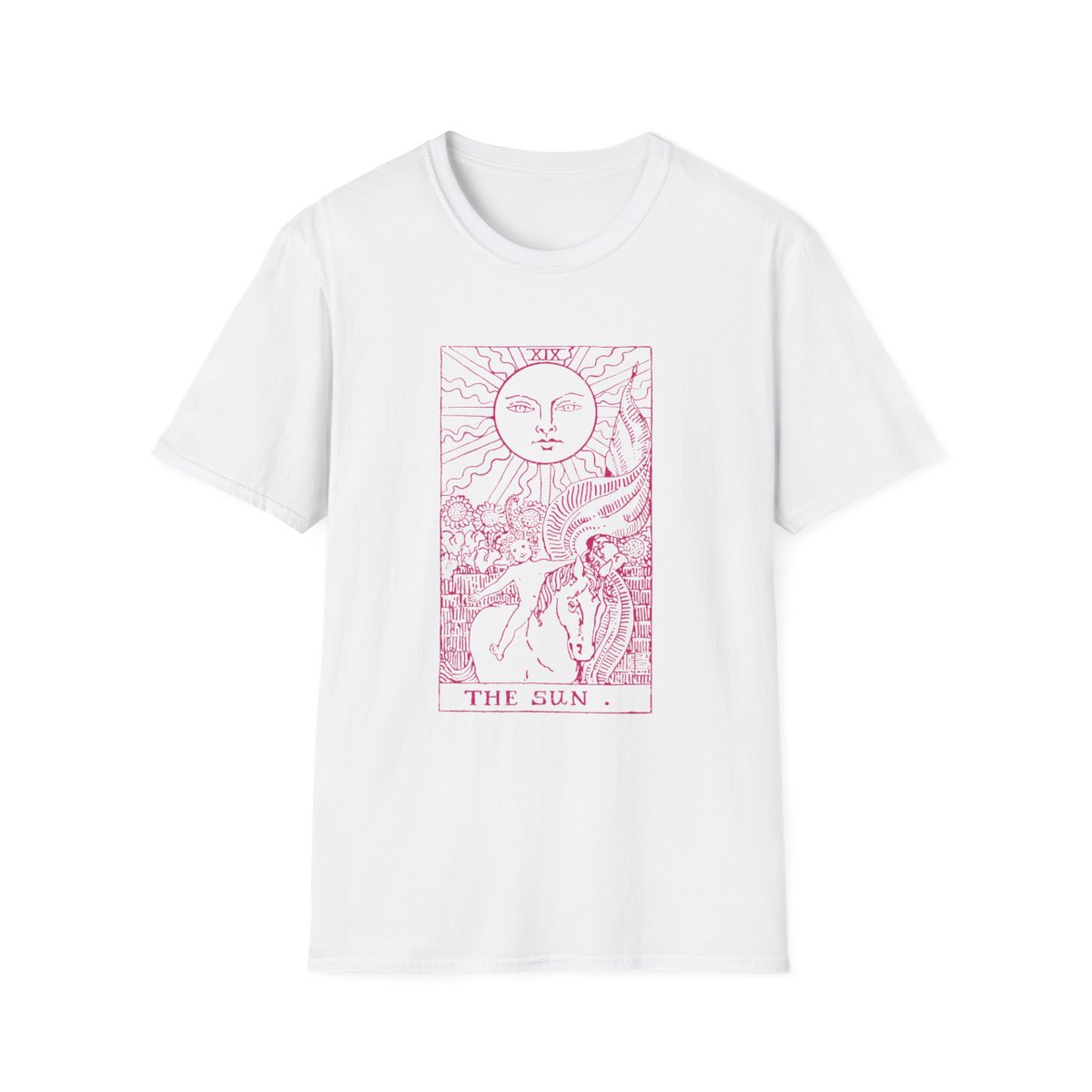 19 - The Sun Vintage Tarot Card Softstyle T-Shirt