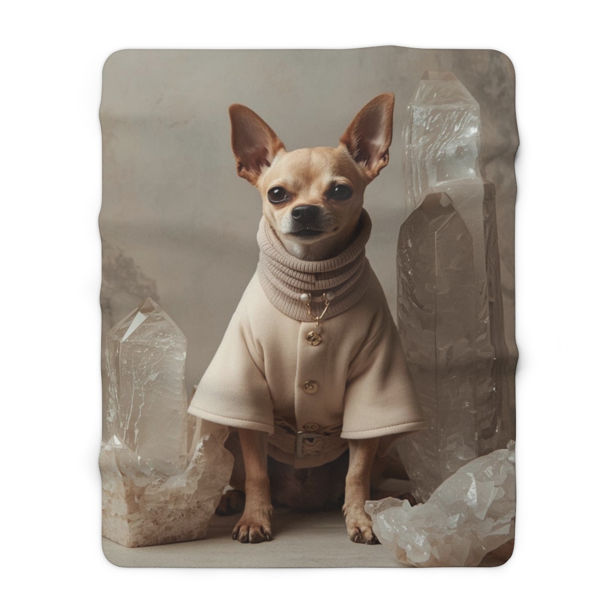 Luxury Dog Crystal Fashion Sherpa Fleece Blanket