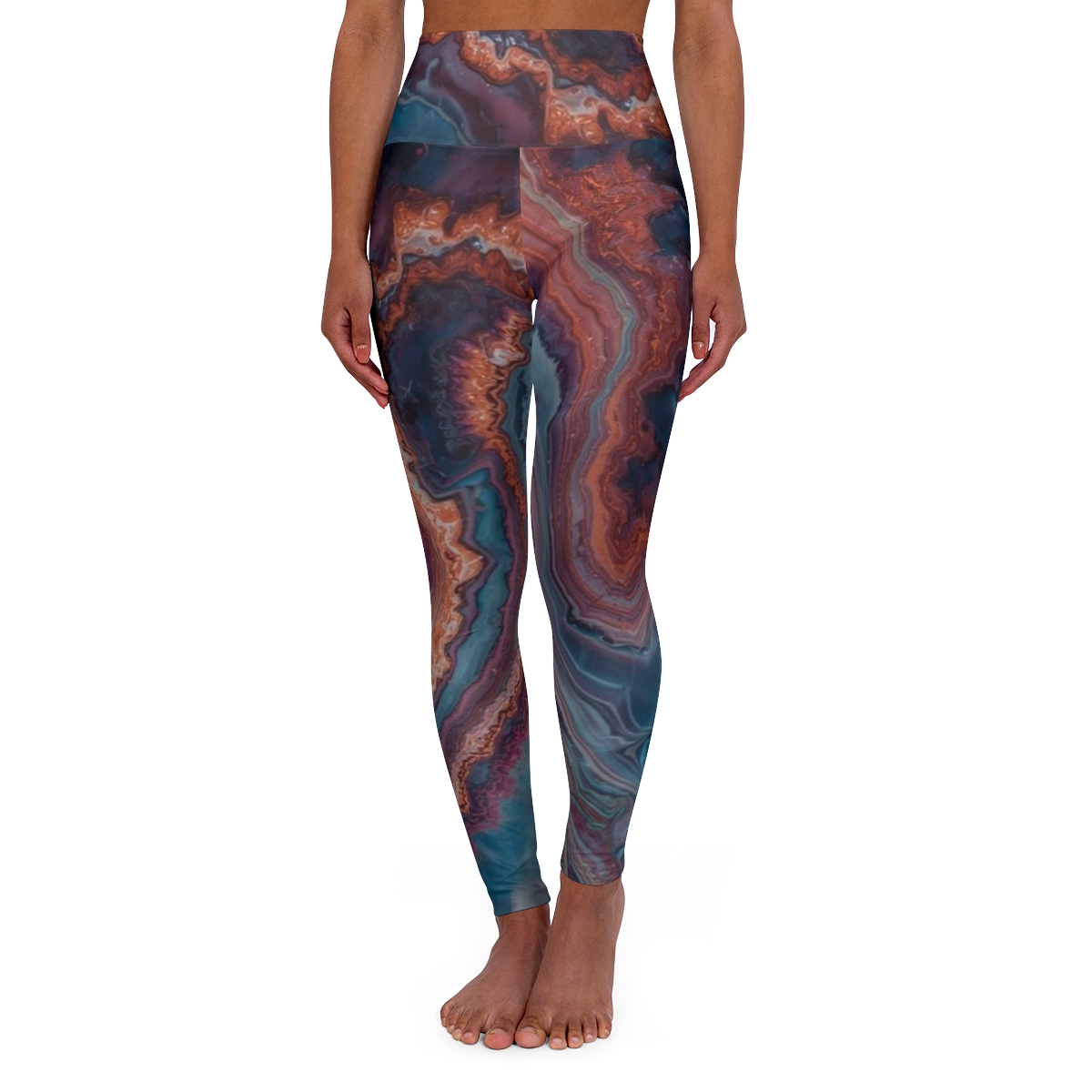 Gorgeous Bohemian Marble High Waisted Leggings