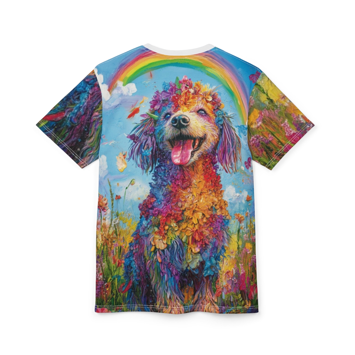 Colorful Rainbow Dog Art Tee