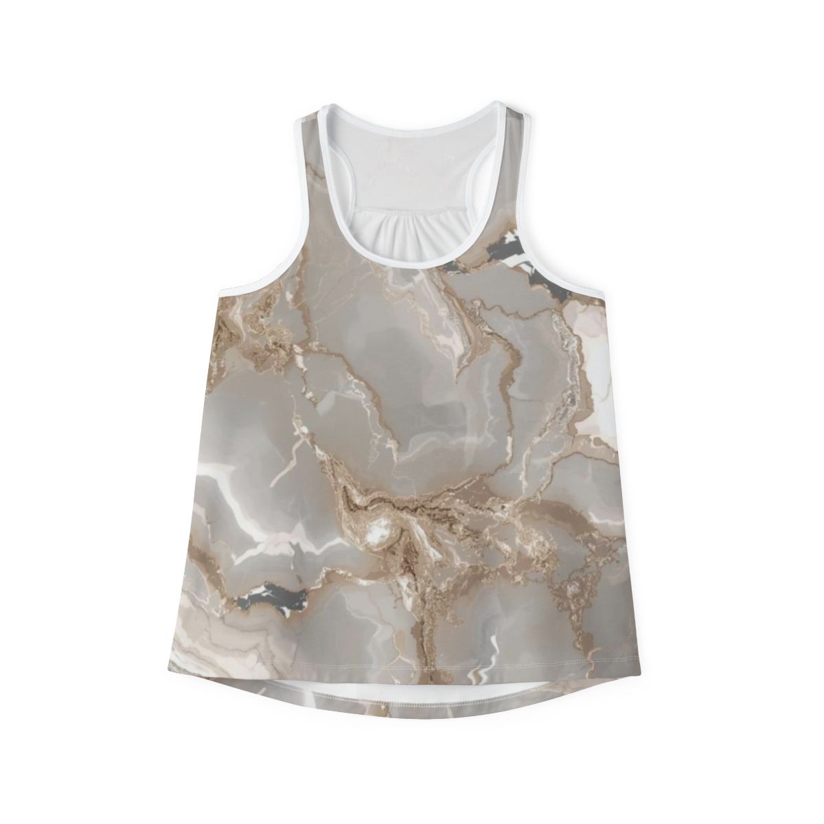 Gorgeous Marble Silver Tank Top