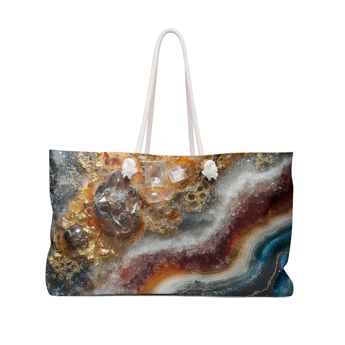 Natural Stone Geode Weekender Bag