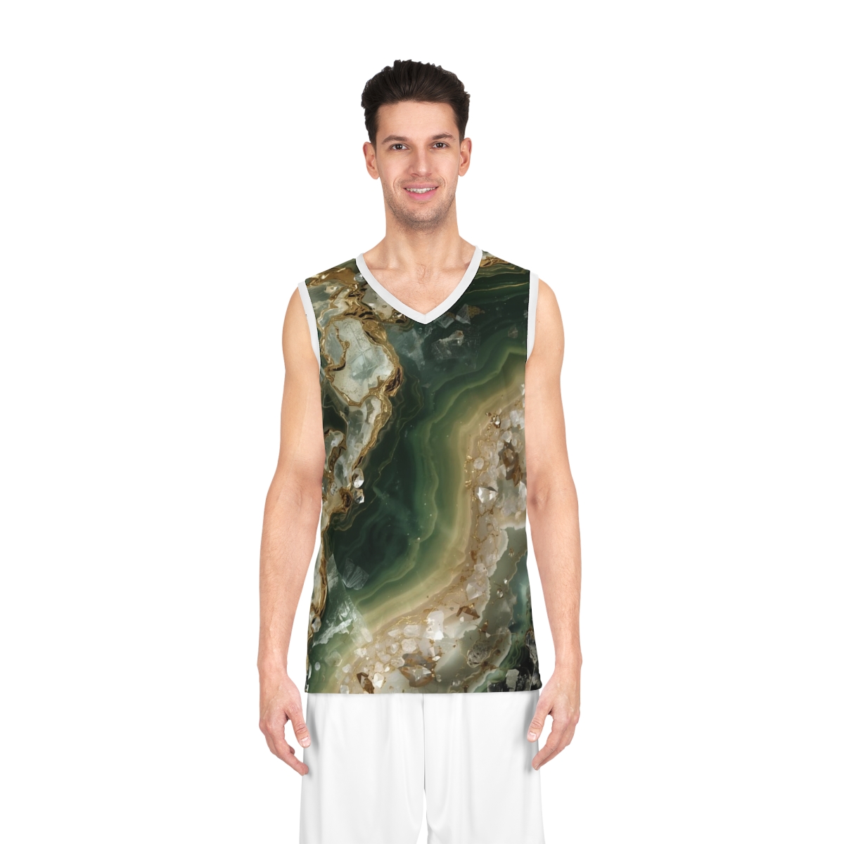 Green Marble Moisture Wicking Sport Vest