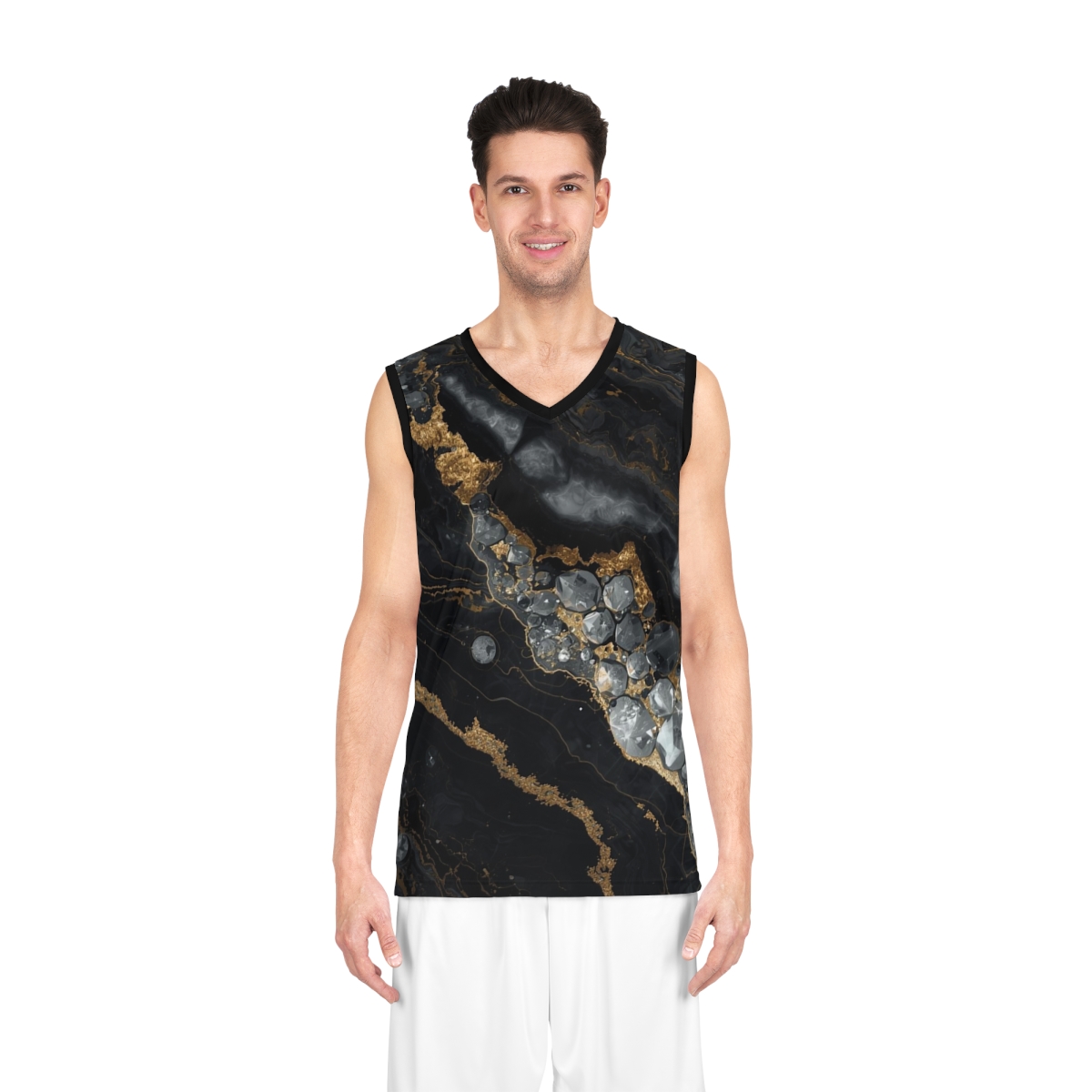Black Marble Moisture Wicking Sport Vest