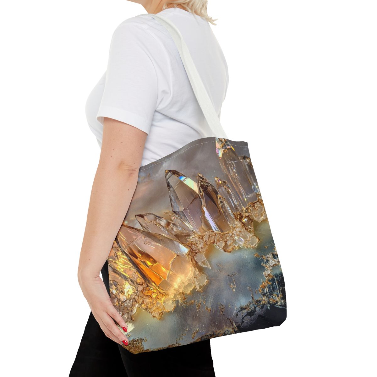 Crystal Quartz Shards Beautiful Art Tote Bag
