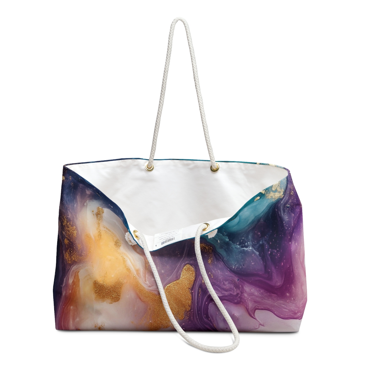 Gorgeous Purple Blue Yellow Marble Weekender Bag