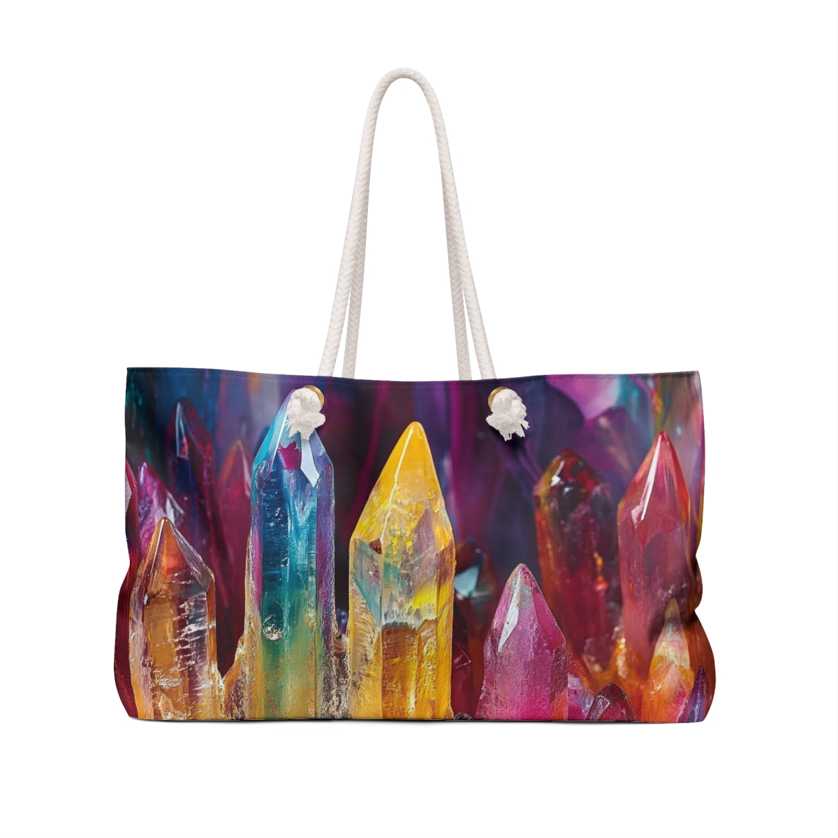 Colorful Crystal Quartz Shards Weekender Bag
