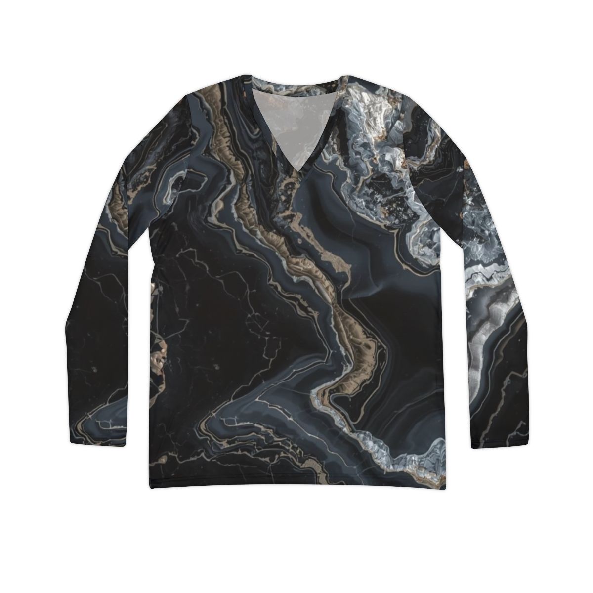Stunning Black Marble long Sleeve Top