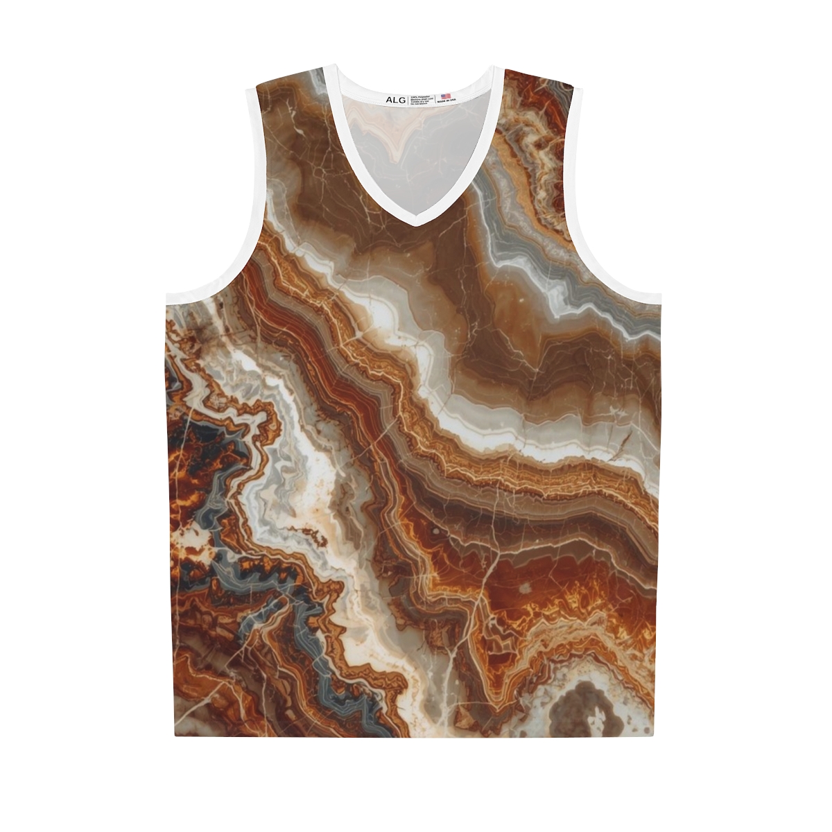 Brown Marble Moisture Wicking Sport Vest