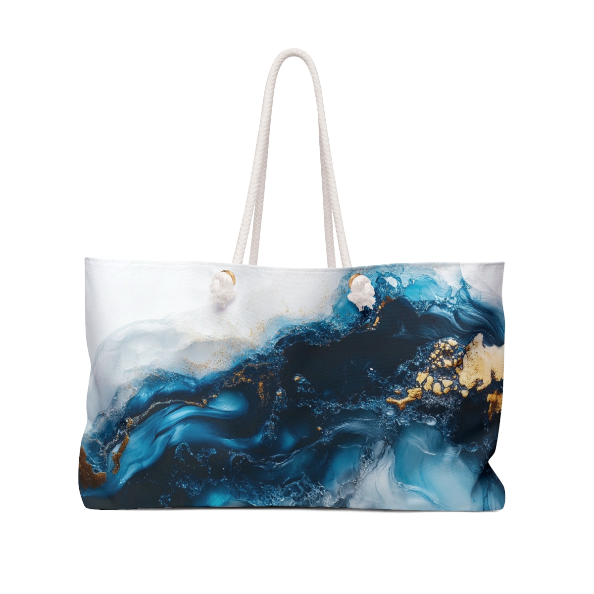 Gorgeous Blue Marble Weekender Bag