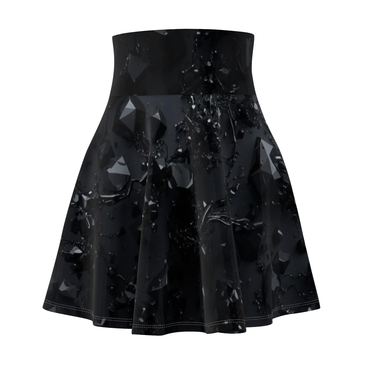 Black Crystal Skater Skirt