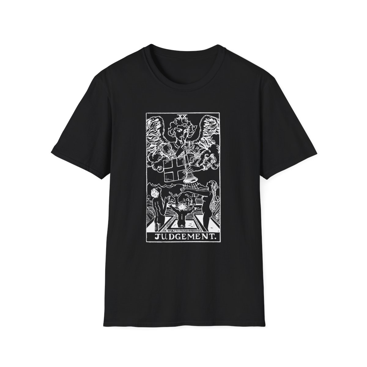 20 - Judgement White Vintage Tarot Card Softstyle T-Shirt