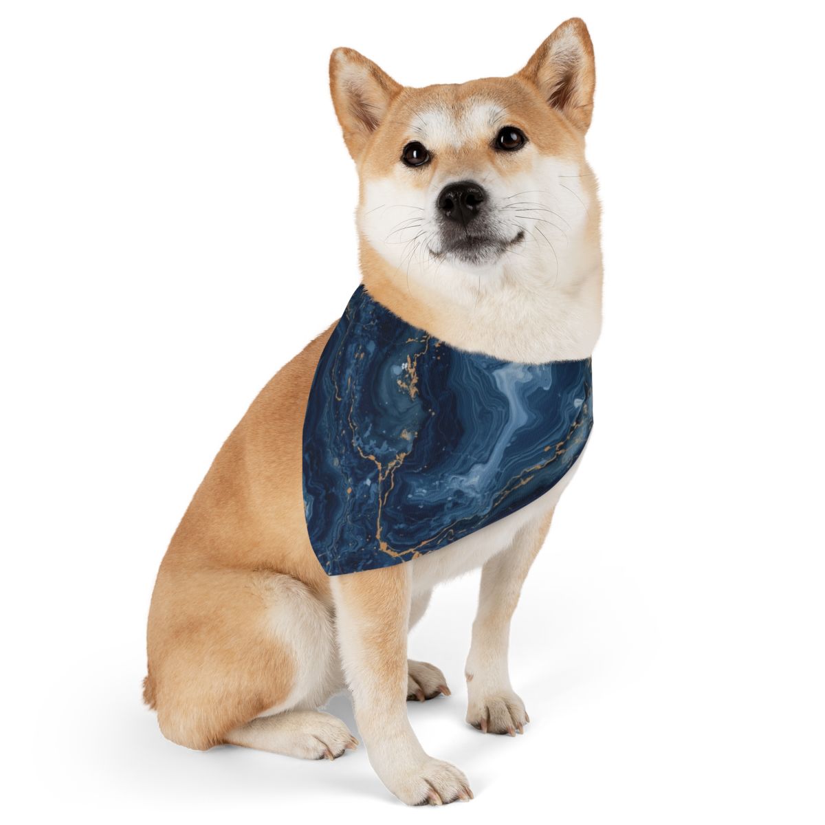 Adorable Blue Marble Bandana Collar