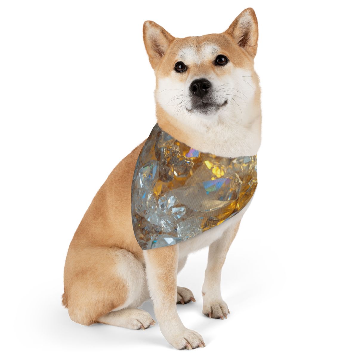 Adorable Shimmering Crystal Quartz Bandana Collar