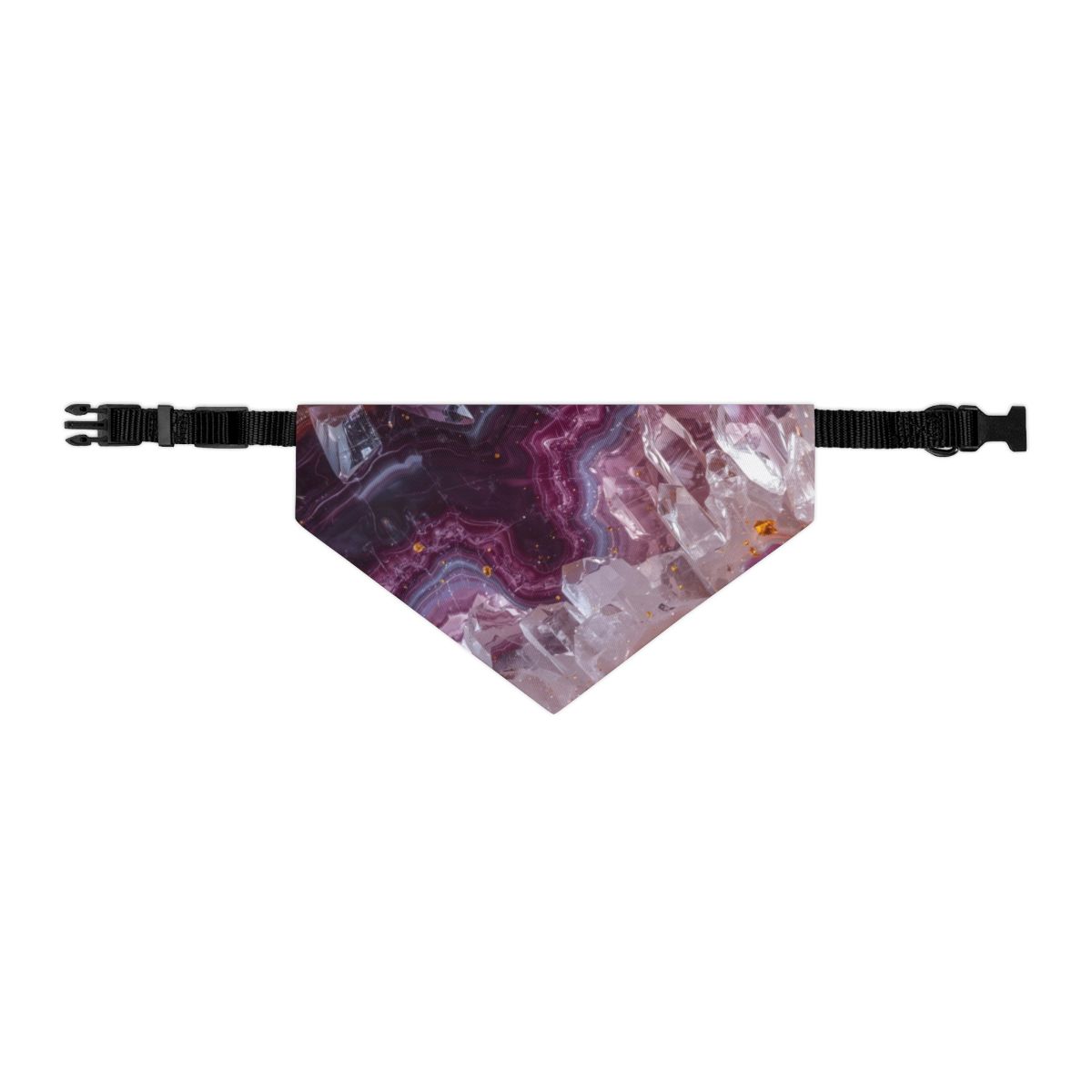 Adorable Purple Agate Marble Bandana Collar